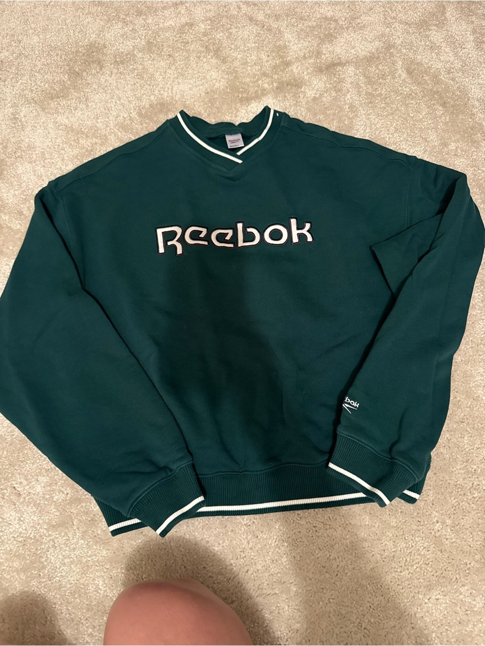Reebok green sweatshirt